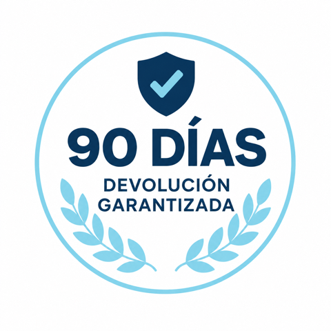 Sello: garantía de devolución de 90 días